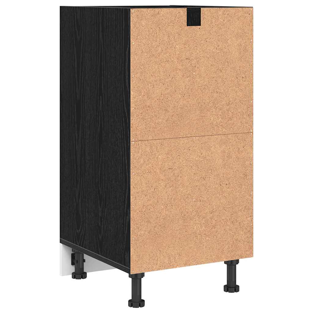 Kitchen Base Cabinet with Drawer Black oak 40 x 44.5 x 81.5 cm