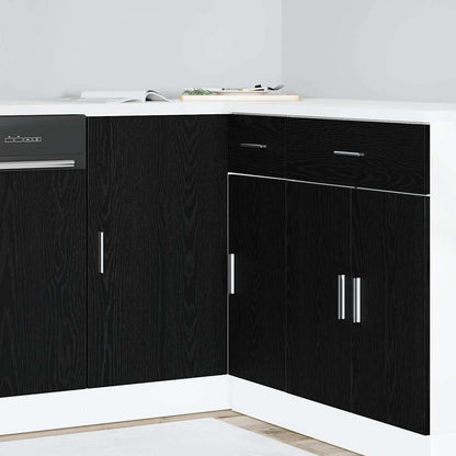 Kitchen Corner Base Cabinet Black oak 86 x 46 x 81.5 cm