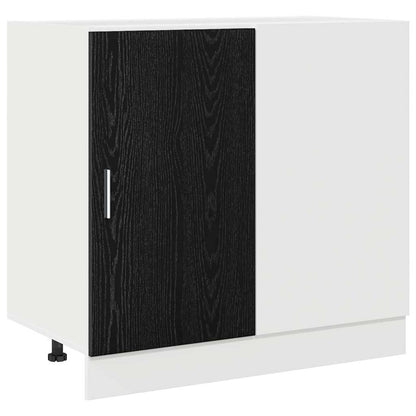 Kitchen Corner Base Cabinet Black oak 86 x 46 x 81.5 cm