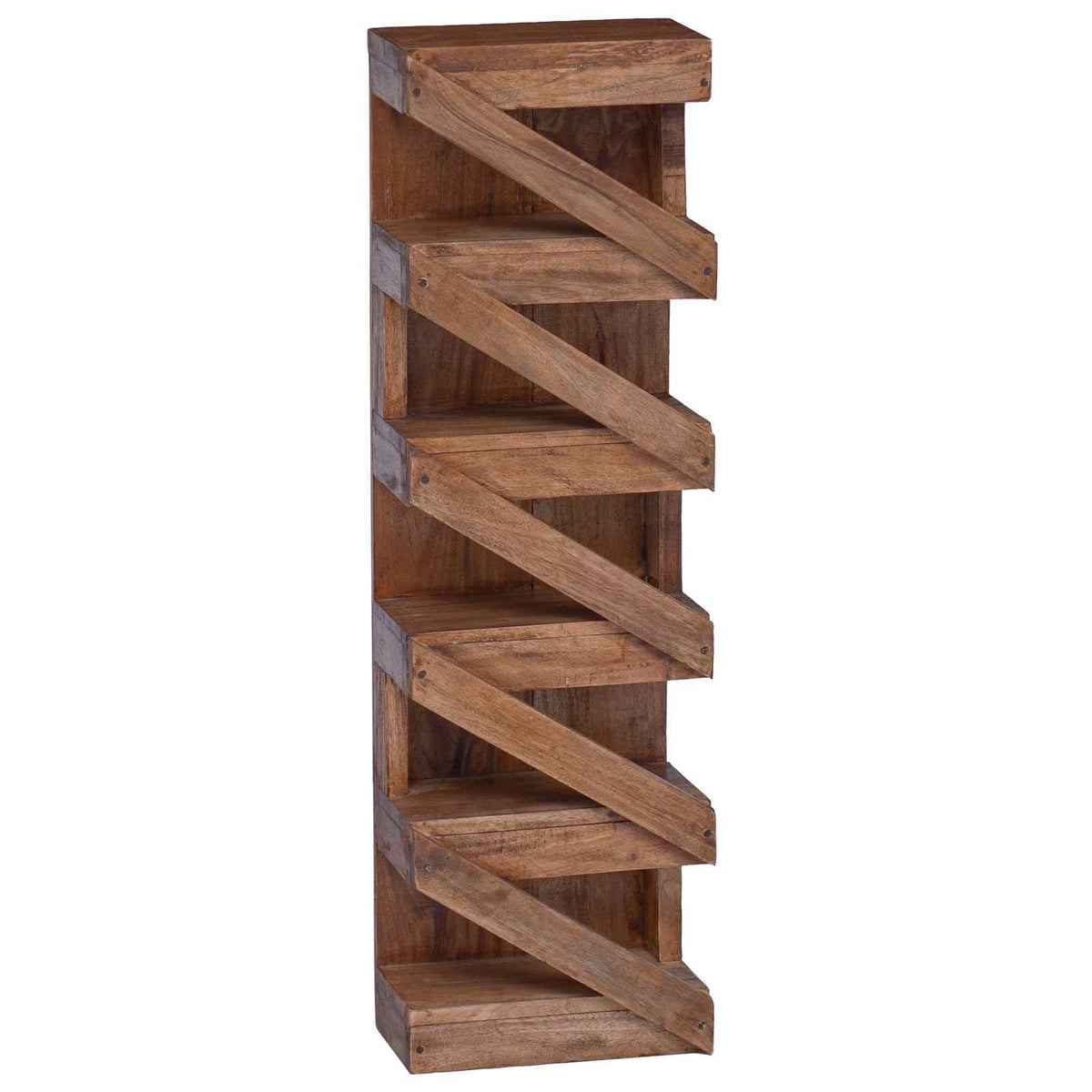 Wine Rack Natural 24 x 14 x 80 cm Solid Mahogany Wood