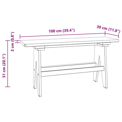 Bench Natural 100 x 30 x 51 cm Solid Reclaim wood