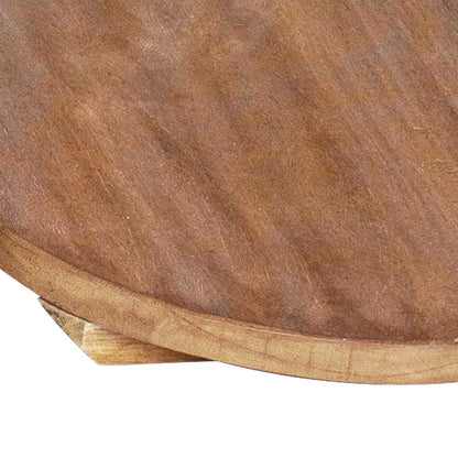 Plant Stool 3 pcs Natural 29 x 29 x 3.5 cm Mahogany Wood