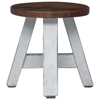 Stool Natural 22 x 22 x 24 cm Mahogany Wood