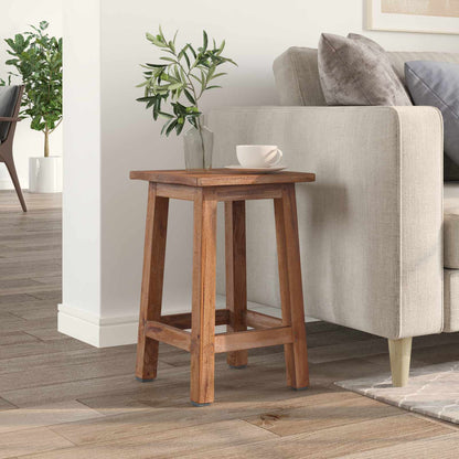 Stool Natural 30 x 30 x 47 cm Mahogany Wood