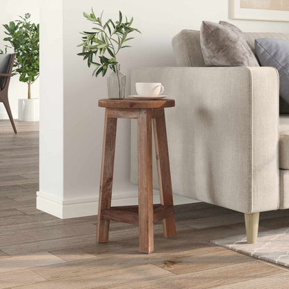 Stool Natural 28 x 28 x 50 cm Mahogany Wood