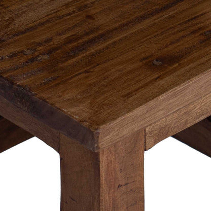 Stool Natural 26 x 26 x 26 cm Mahogany Wood