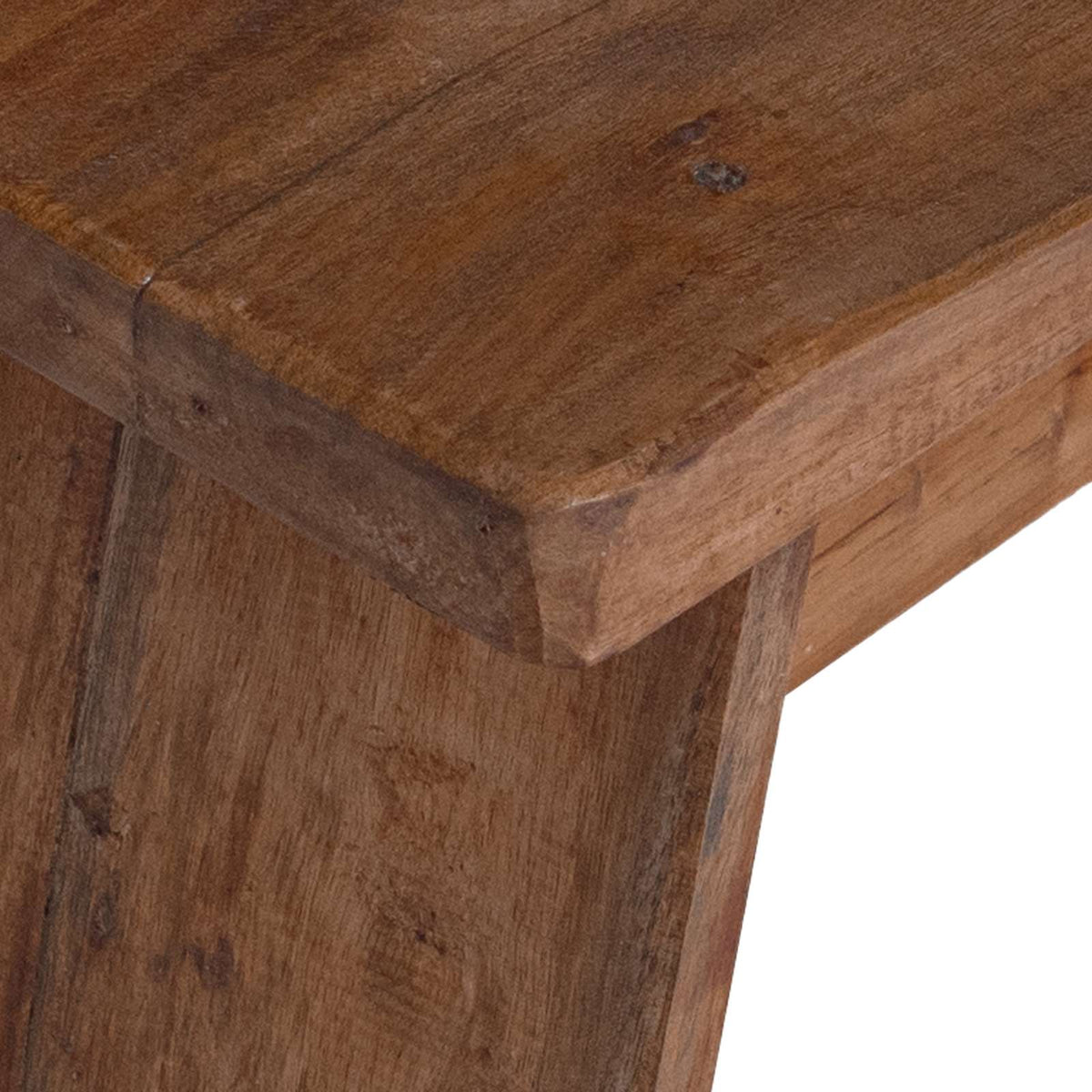 Stool Natural 40 x 25 x 31 cm Mahogany Wood