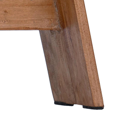 Stool Natural 40 x 25 x 31 cm Mahogany Wood