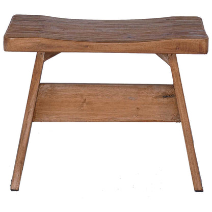 Stool Natural 40 x 25 x 31 cm Mahogany Wood