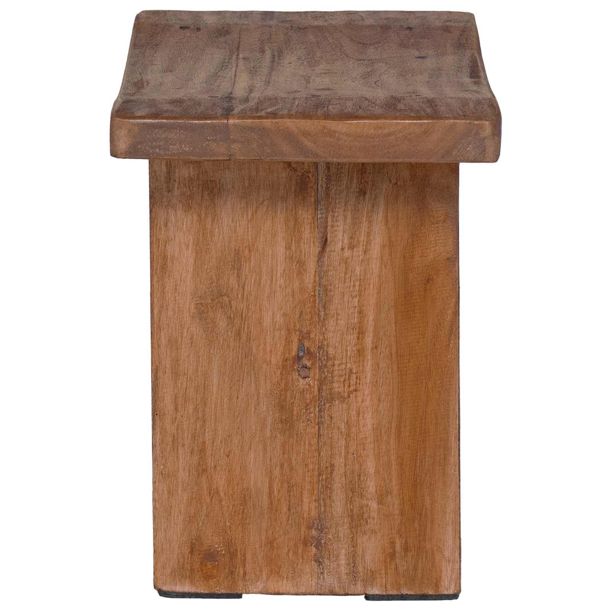 Stool Natural 40 x 25 x 31 cm Mahogany Wood