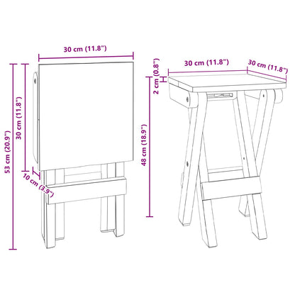 Stool Natural 30 x 30 x 48 cm Solid Reclaim wood