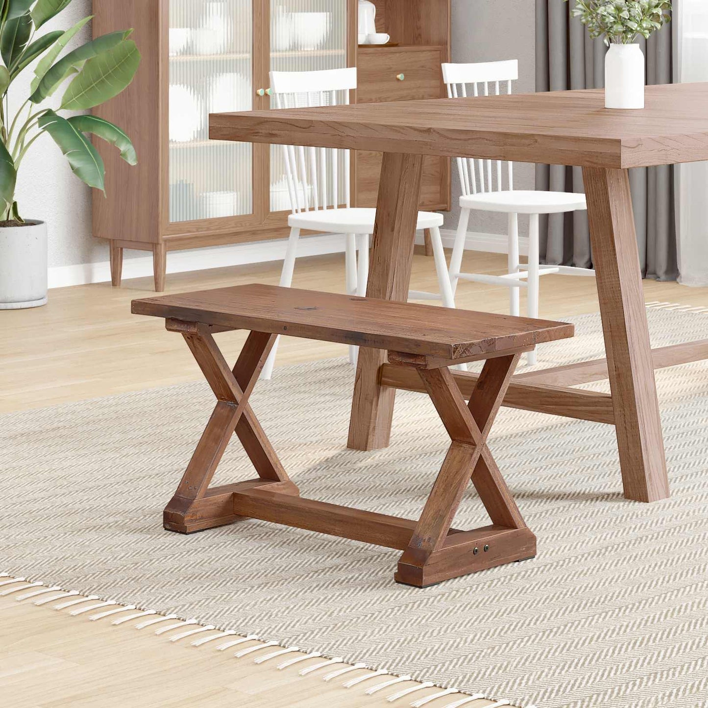 Bench Natural 85 x 35 x 46 cm Solid Reclaim wood