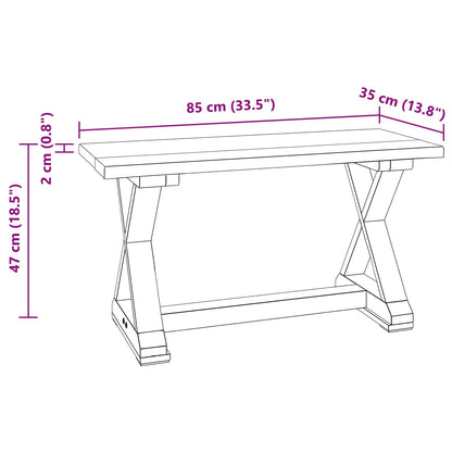 Bench Natural 85 x 35 x 46 cm Solid Reclaim wood