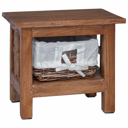 Side Table Brown 38 x 28 x 35 cm Solid Mahogany wood