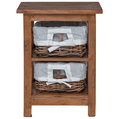 Side Table Brown 38 x 28 x 50 cm Solid Mahogany wood
