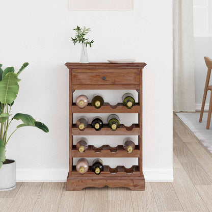 Wine Rack 55 x 23 x 85 cm Solid Mahogany Wood