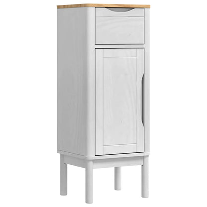 Bathroom Furniture Set FLORO 2 pcs White Solid Pine Wood