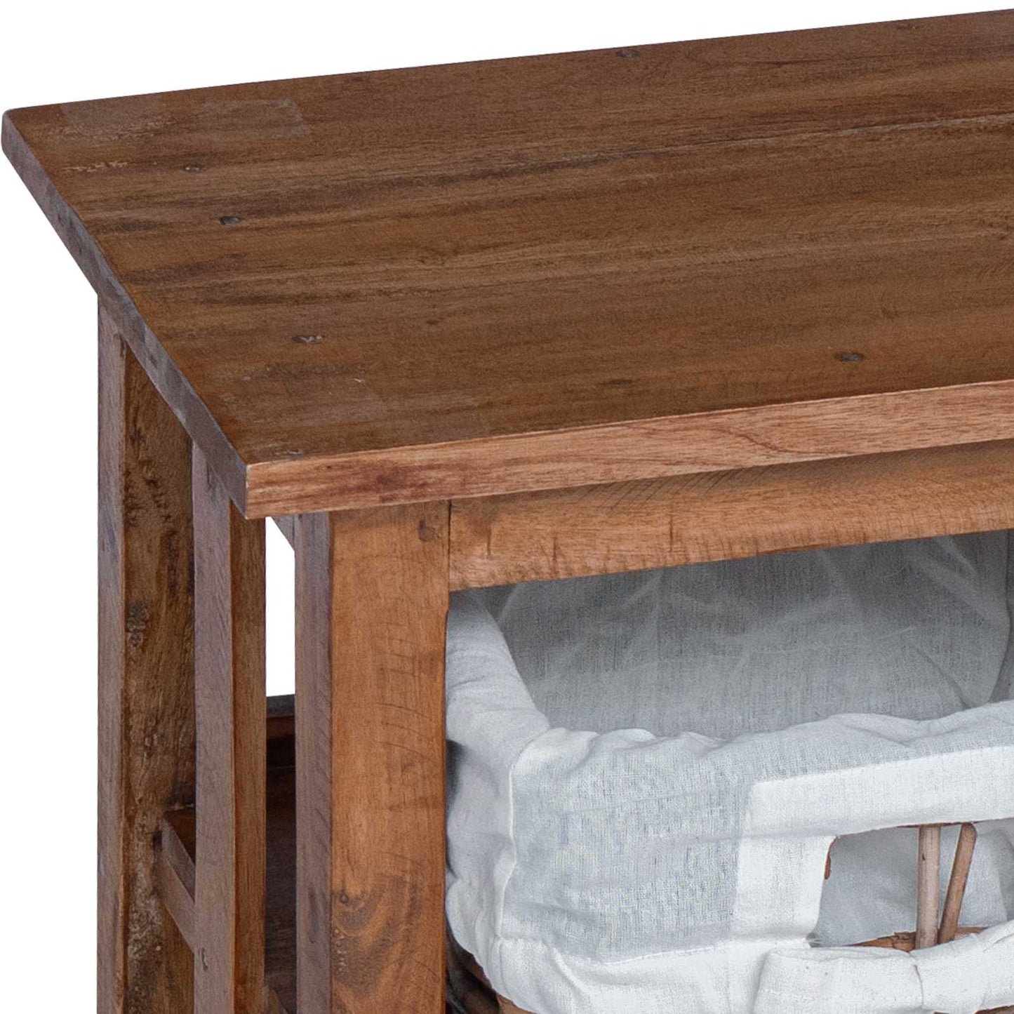 Side Table Brown 38 x 28 x 72 cm Solid Mahogany wood