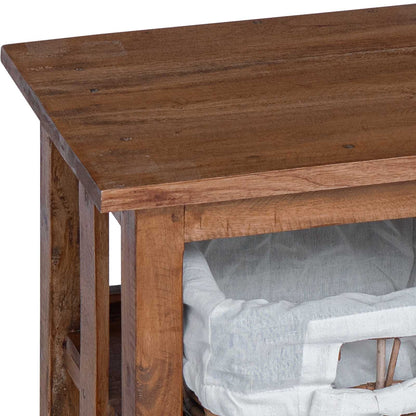 Side Table Brown 38 x 28 x 72 cm Solid Mahogany wood