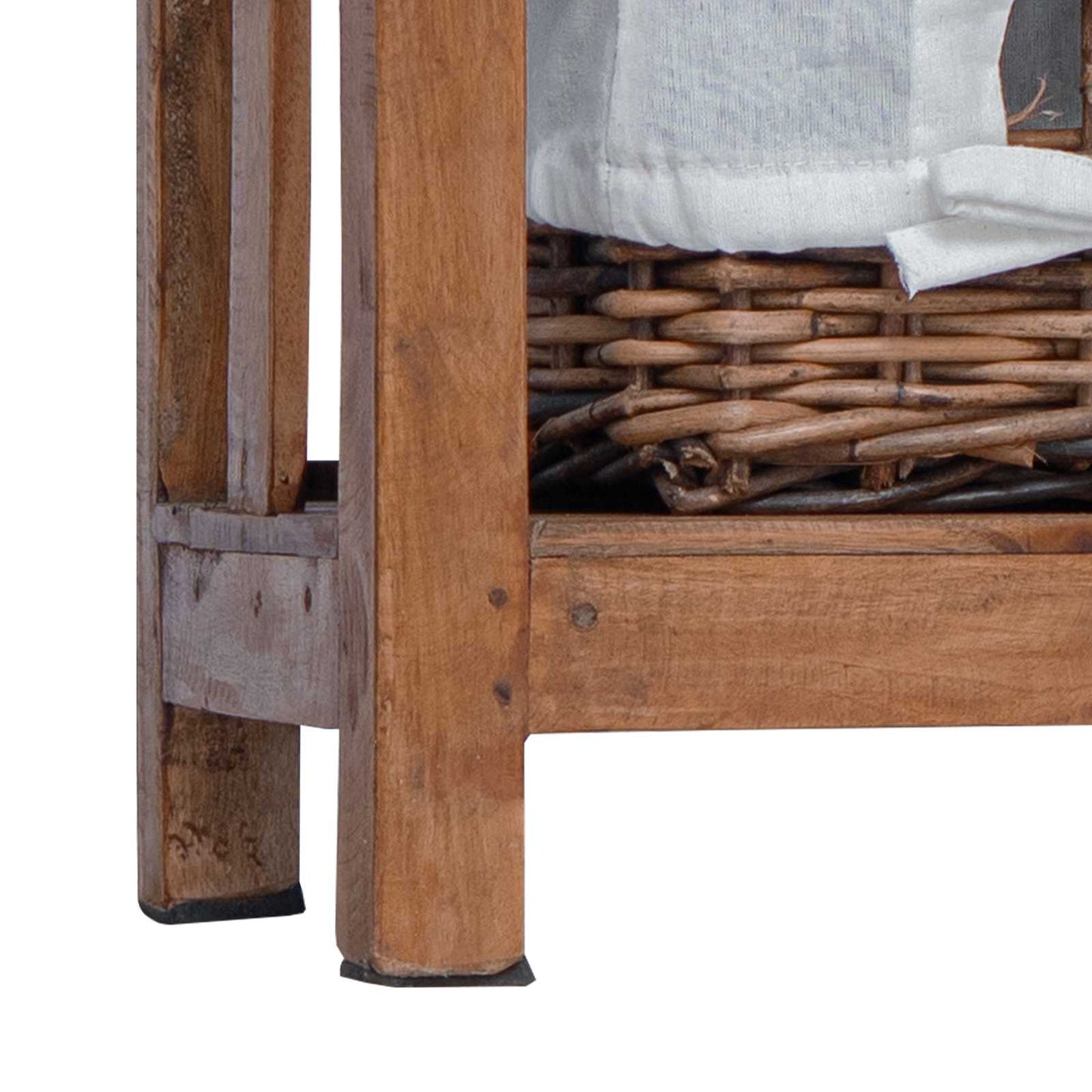 Side Table Brown 38 x 28 x 72 cm Solid Mahogany wood