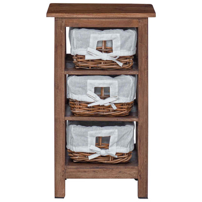 Side Table Brown 38 x 28 x 72 cm Solid Mahogany wood
