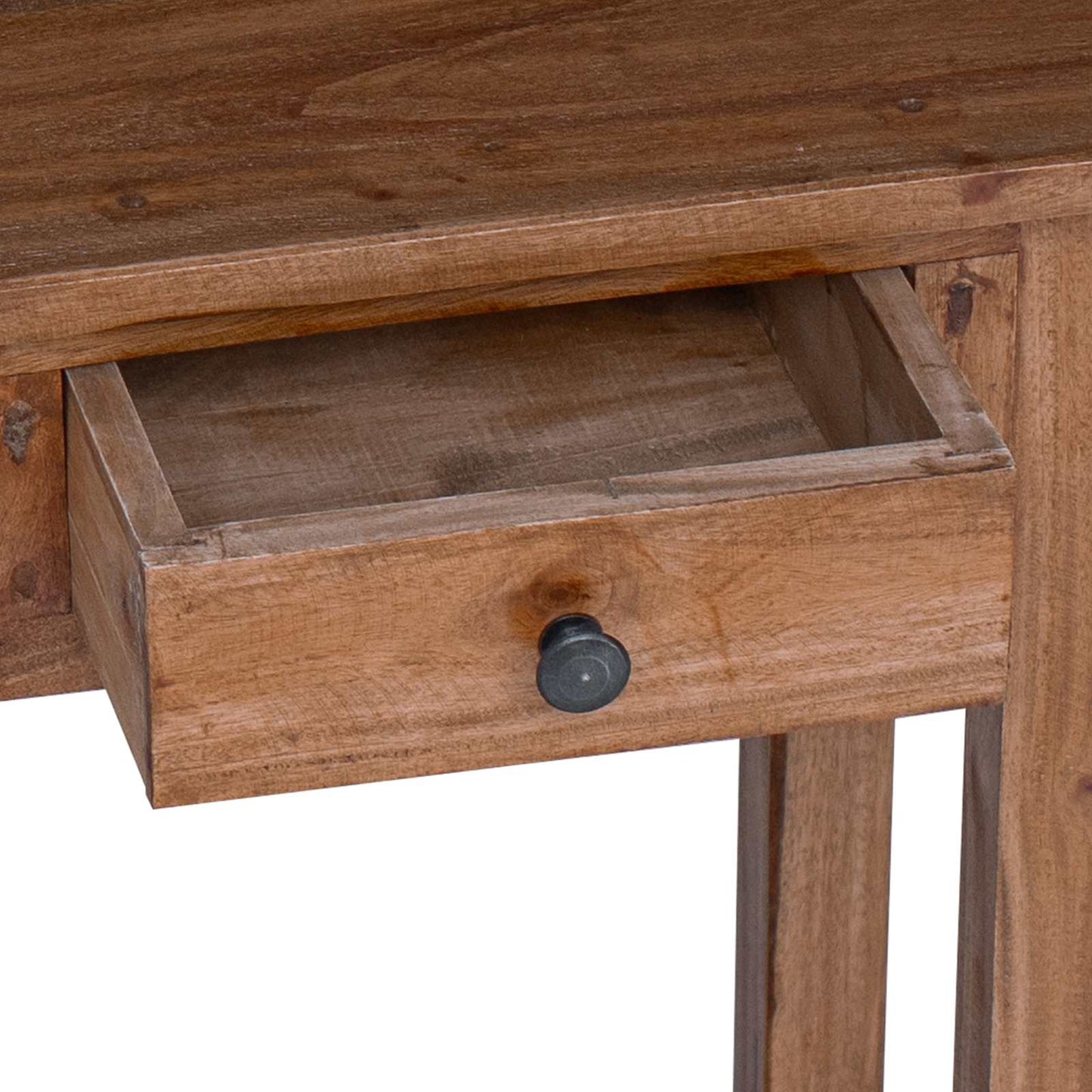 Plant Stand with Drawer Brown 34 x 25 x 52 cm Mahogany Wood