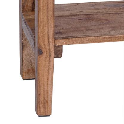 Plant Stand with Drawer Brown 34 x 25 x 52 cm Mahogany Wood