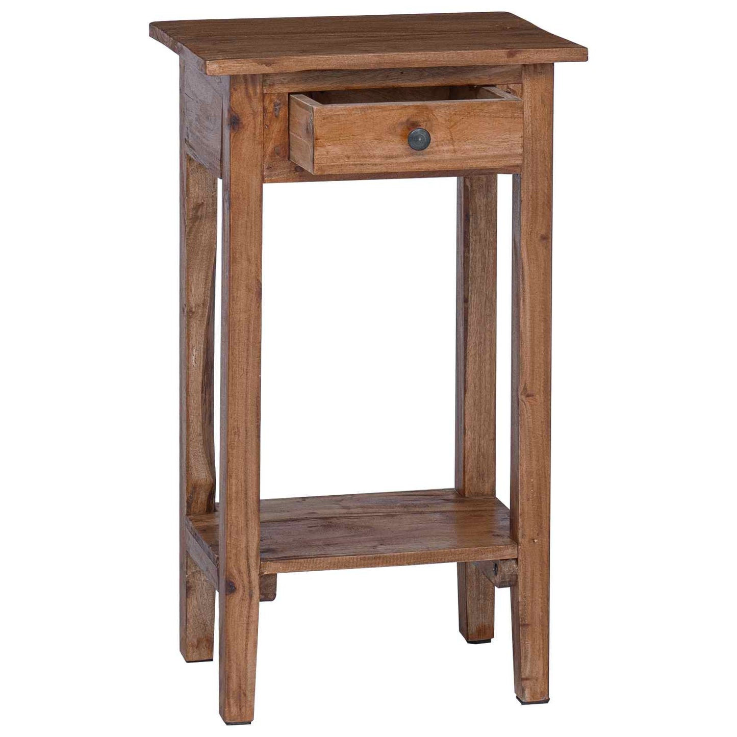 Plant Stand with Drawer Brown 34 x 25 x 52 cm Mahogany Wood