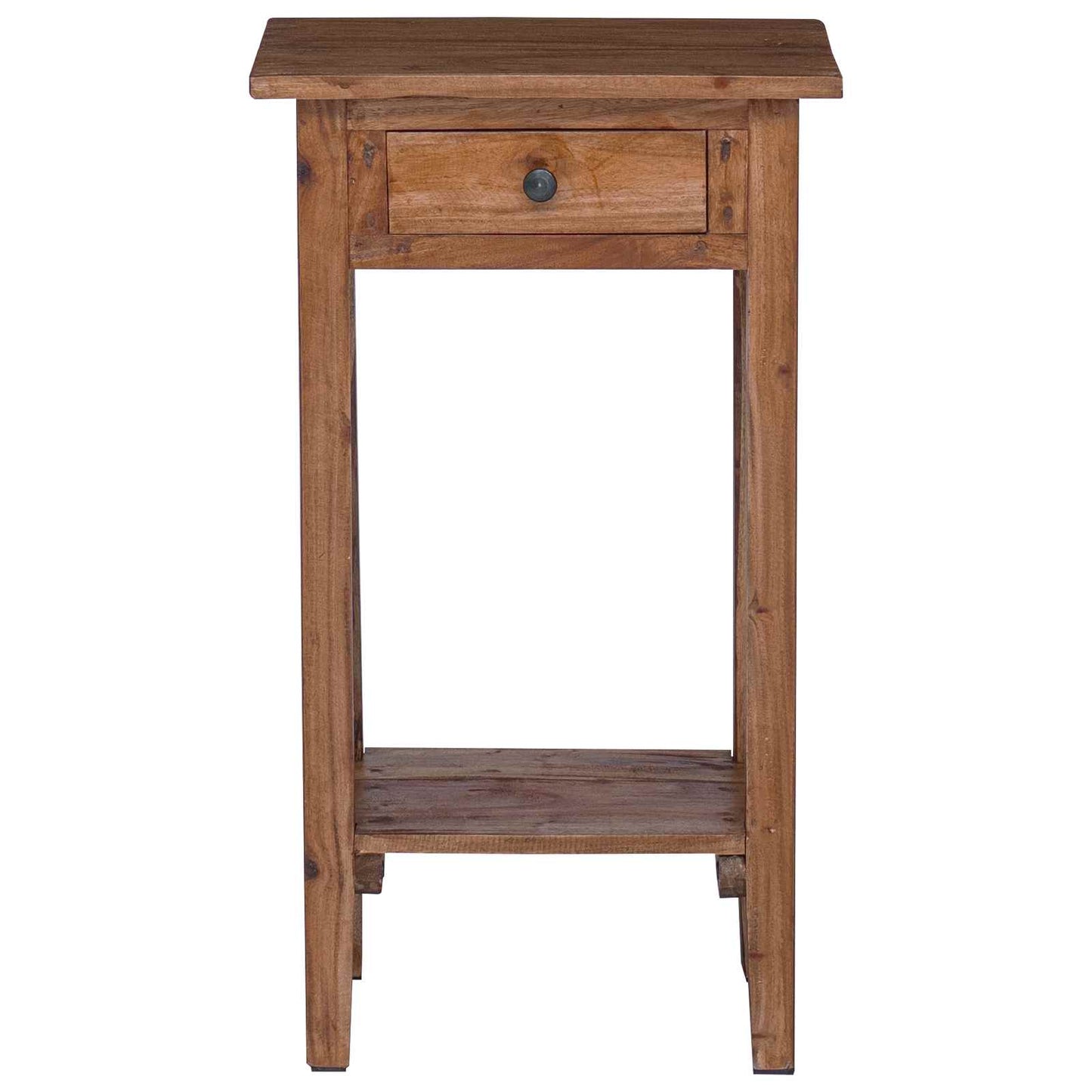 Plant Stand with Drawer Brown 34 x 25 x 52 cm Mahogany Wood