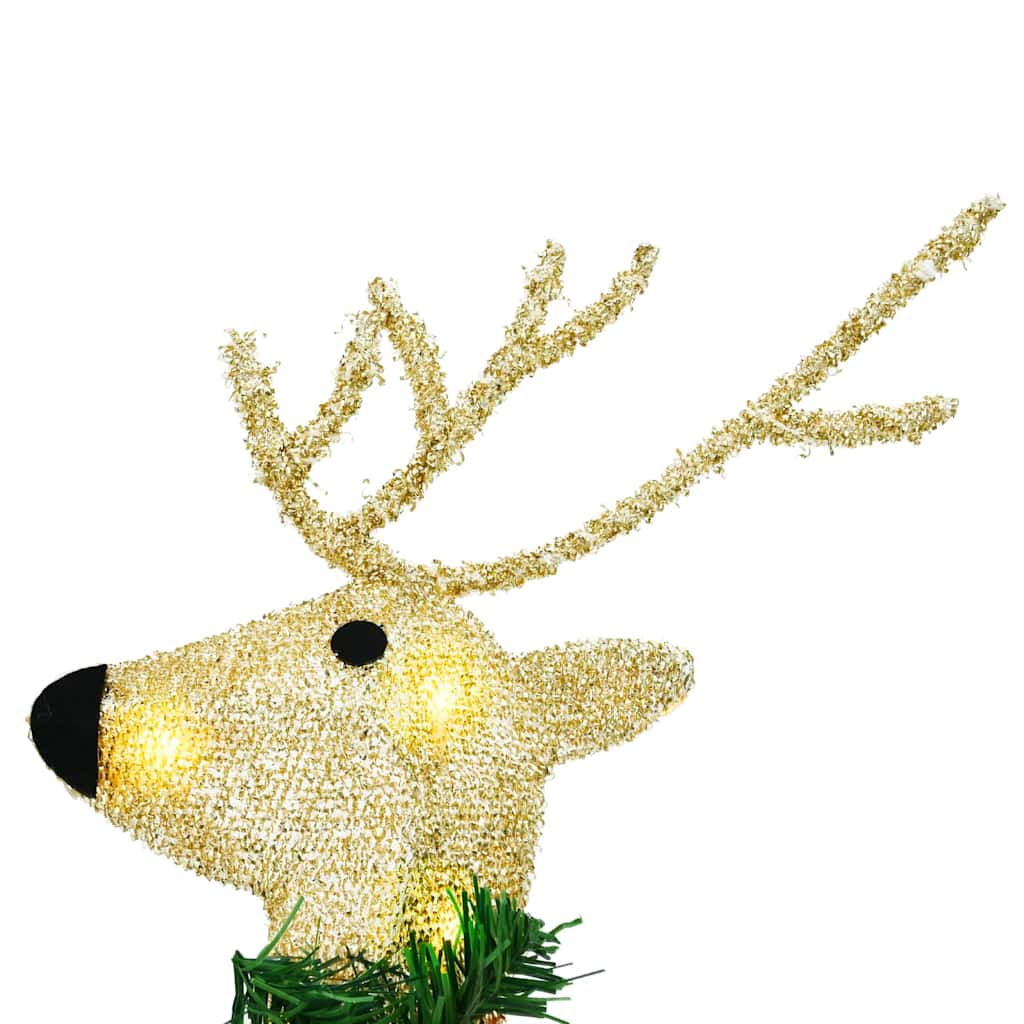LED Reindeers 4 pcs Gold Fabric