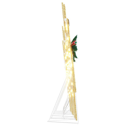 LED Reindeers 6 pcs Gold Fabric