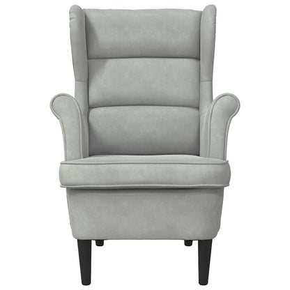 Armchair Light grey 71 x 92 x 91 cm Velvet