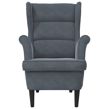 Armchair Dark grey 71 x 92 x 91 cm Velvet