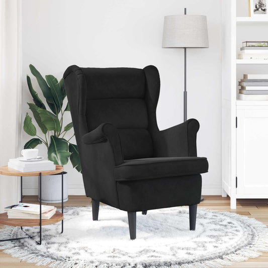 Armchair Black Velvet