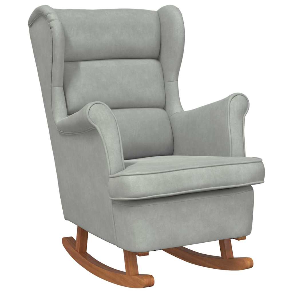Rocking Chair with Cushion Light Grey 92 x 71 x 100 cm Plywood