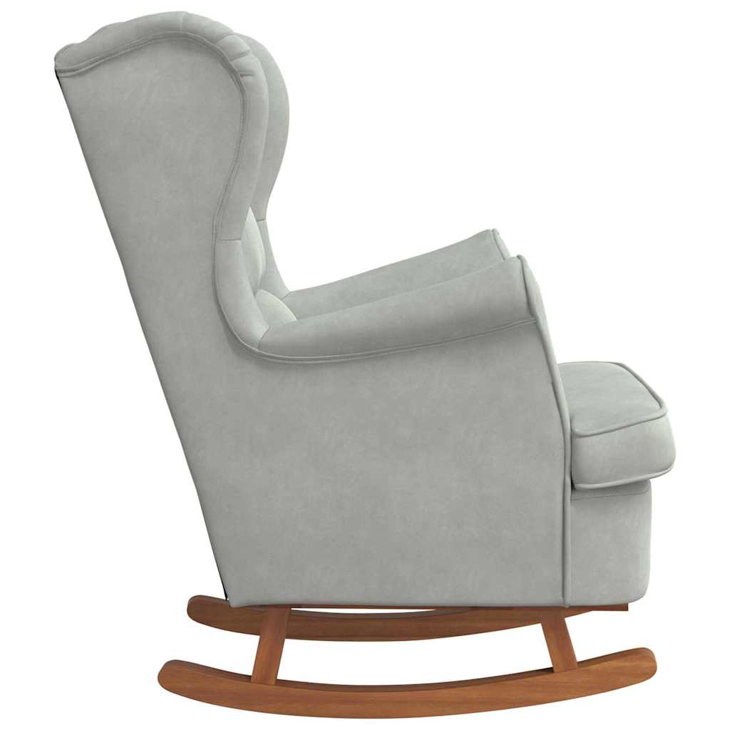 Rocking Chair with Cushion Light Grey 92 x 71 x 100 cm Plywood