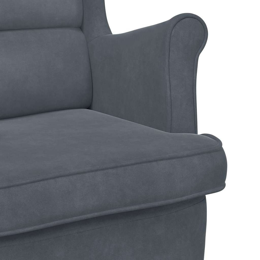 Rocking Chair with Cushion Dark Grey 92 x 71 x 100 cm Plywood