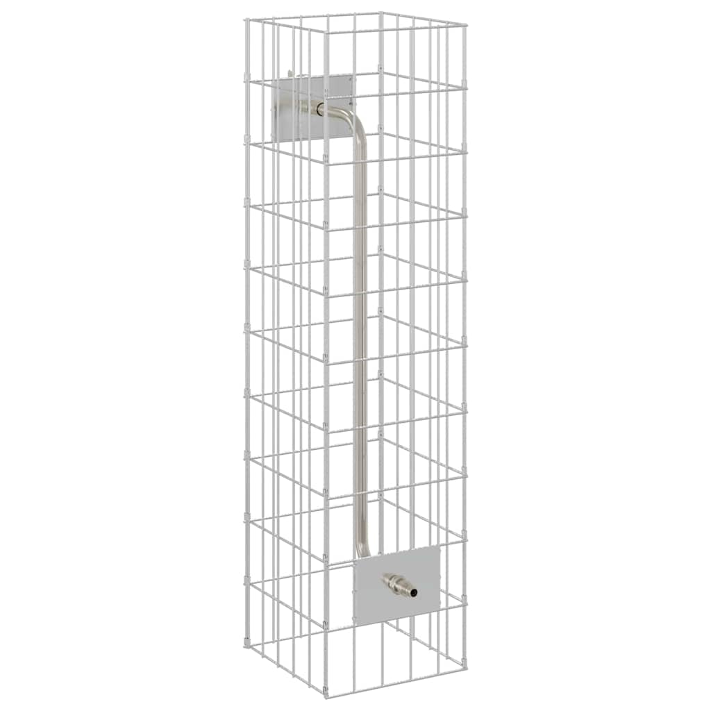 Gabion Faucet Silver 25 x 25 x 100 cm Stainless Steel
