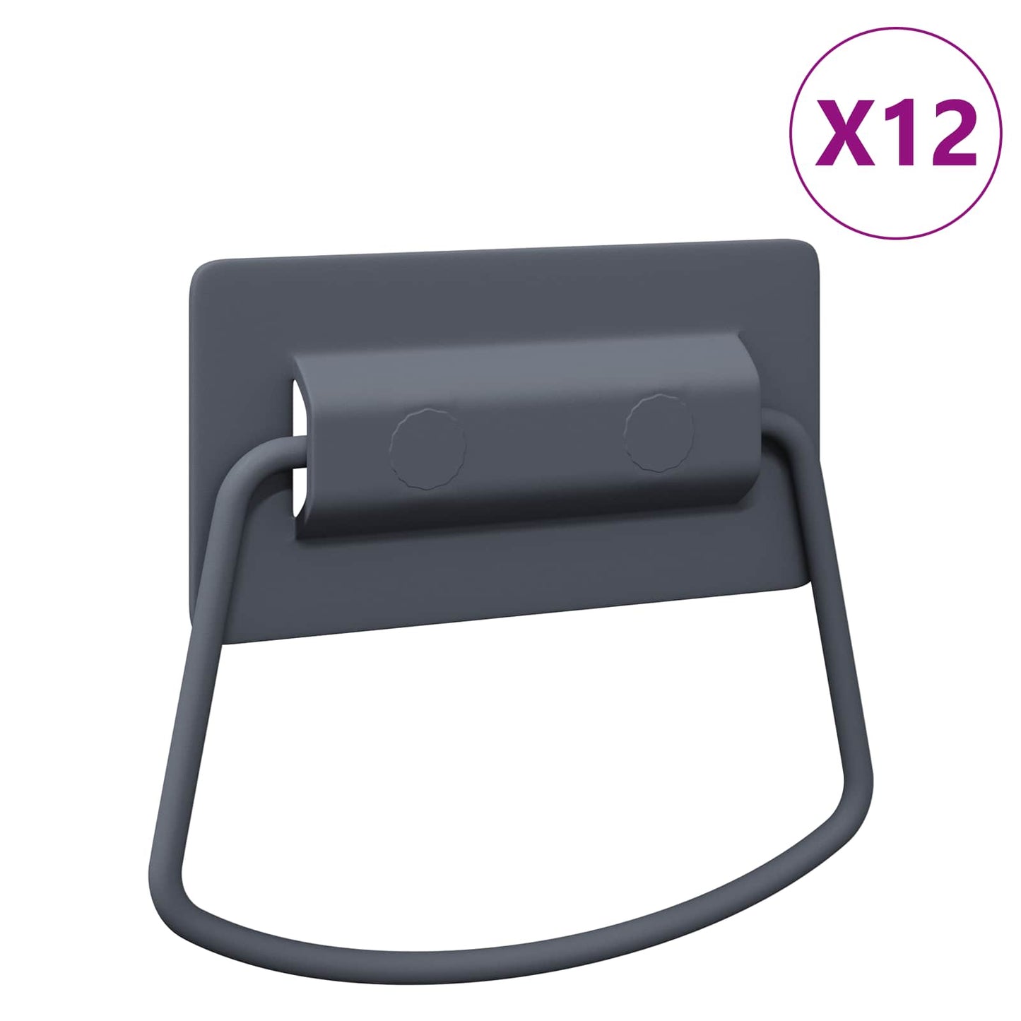 Cabinet Handles 12 pcs Anthracite 85 x 45 mm Metal