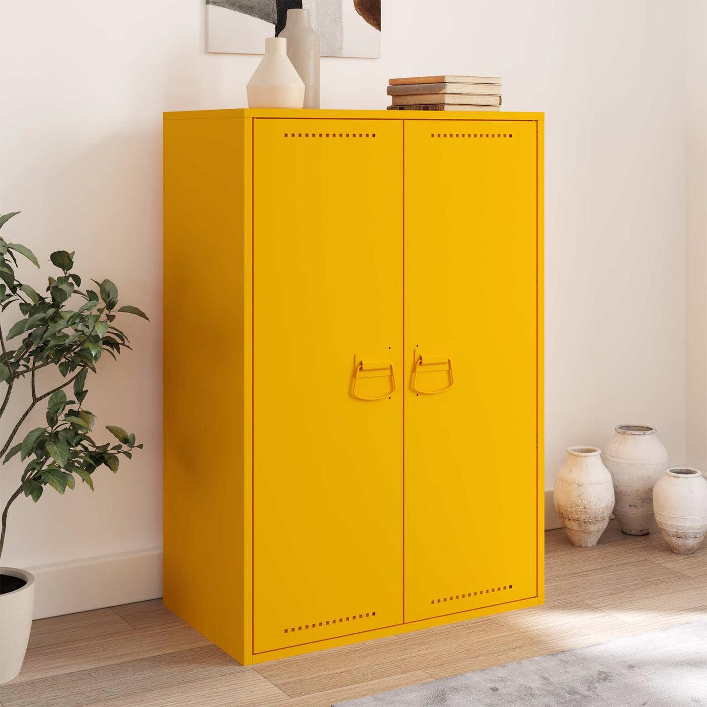 Cabinet Handles 2 pcs Mustard 85 x 45 mm Metal