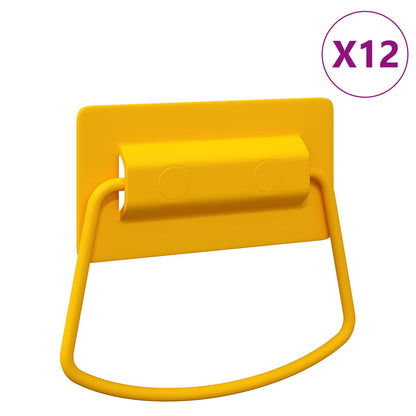 Cabinet Handles 12 pcs Mustard 85 x 45 mm Metal