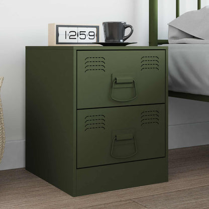 Cabinet Handles 2 pcs Olive Green 85 x 45 mm Metal