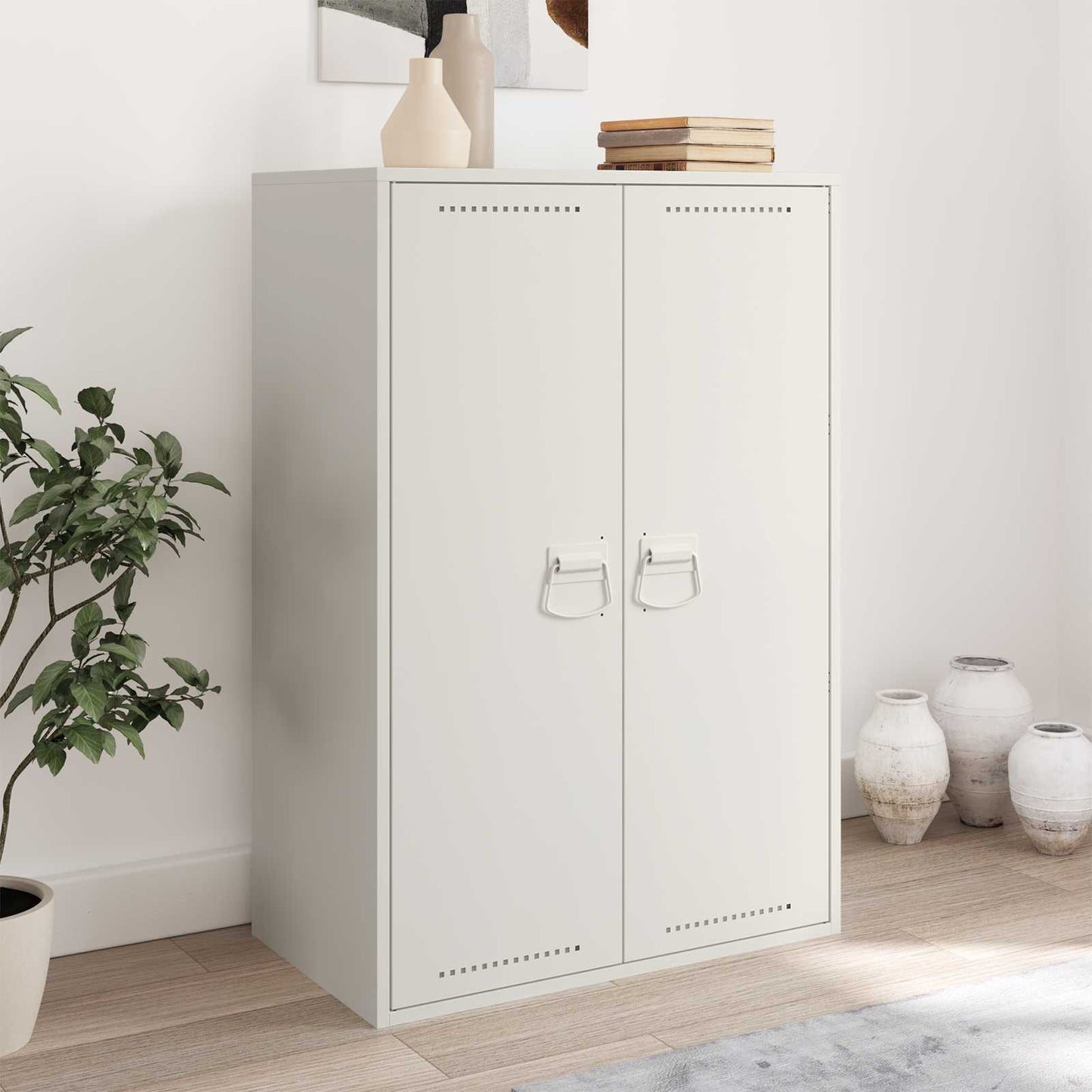 Cabinet Handles 2 pcs White 85 x 45 mm Metal