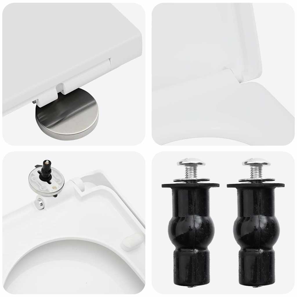 Toilet Seat Adjustable White 48 x 36.5 x 4.5 cm Polypropylene