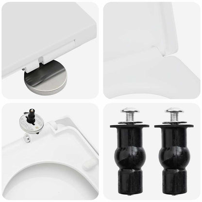 Toilet Seat Adjustable White 48 x 36.5 x 4.5 cm Polypropylene
