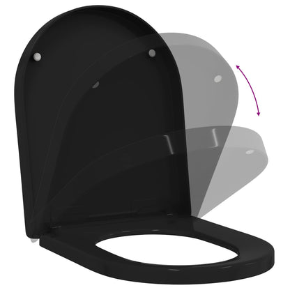 Toilet Seat Adjustable Black 48 x 36.5 x 4.5 cm Polypropylene