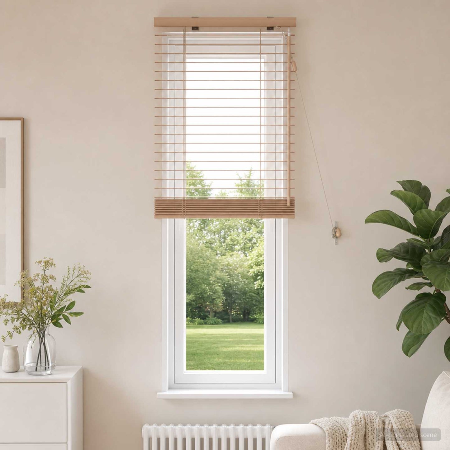 Venetian Blind Oak Look 65 x 130 cm 35 mm Solid Paulownia Wood