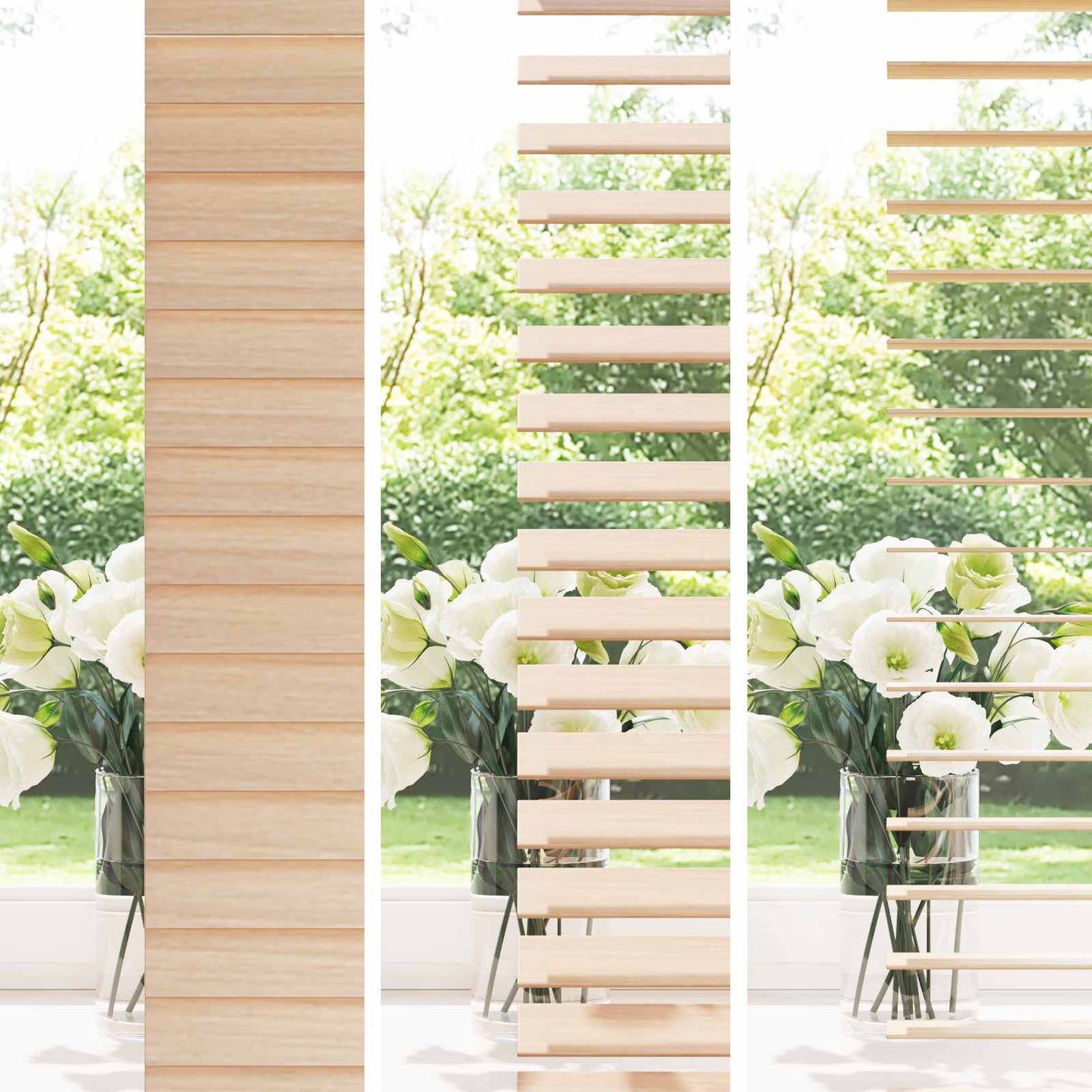 Venetian Blind Oak Look 55 x 130 cm 35 mm Solid Paulownia Wood