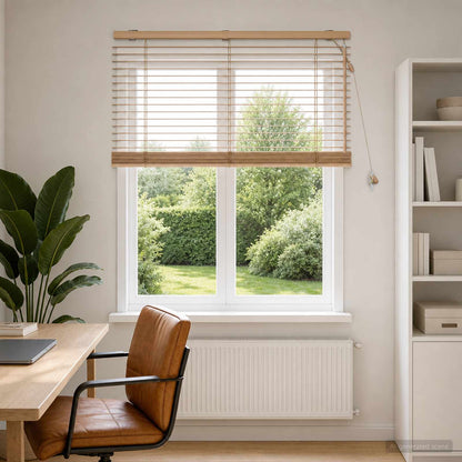 Venetian Blind Oak Look 105 x 130 cm 35 mm Solid Paulownia Wood