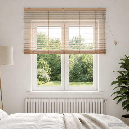 Venetian Blind Oak Look 130 x 130 cm 35 mm Solid Paulownia Wood